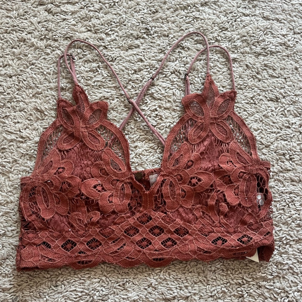 Rust colored FREE PEOPLE bralette, size XS